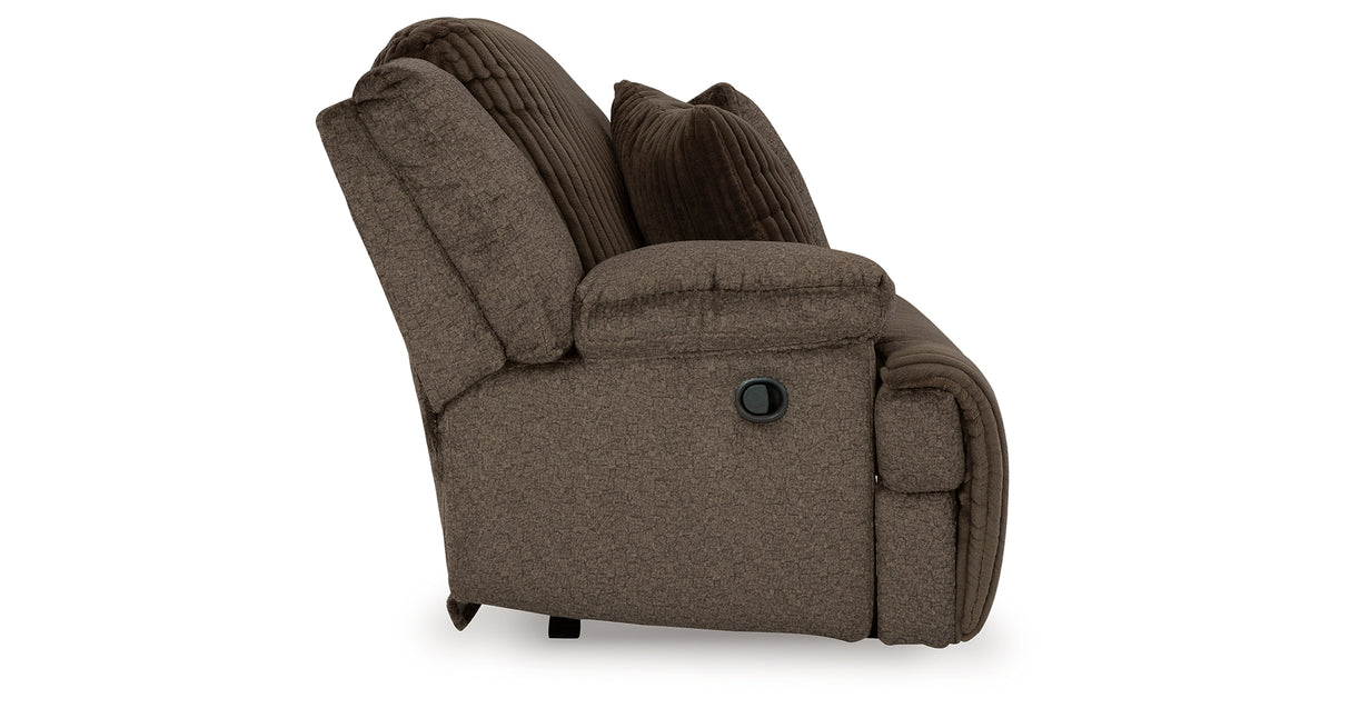 Top Tier Chocolate 3-Piece RAF Chaise Reclining Sectional from Ashley - Luna Furniture