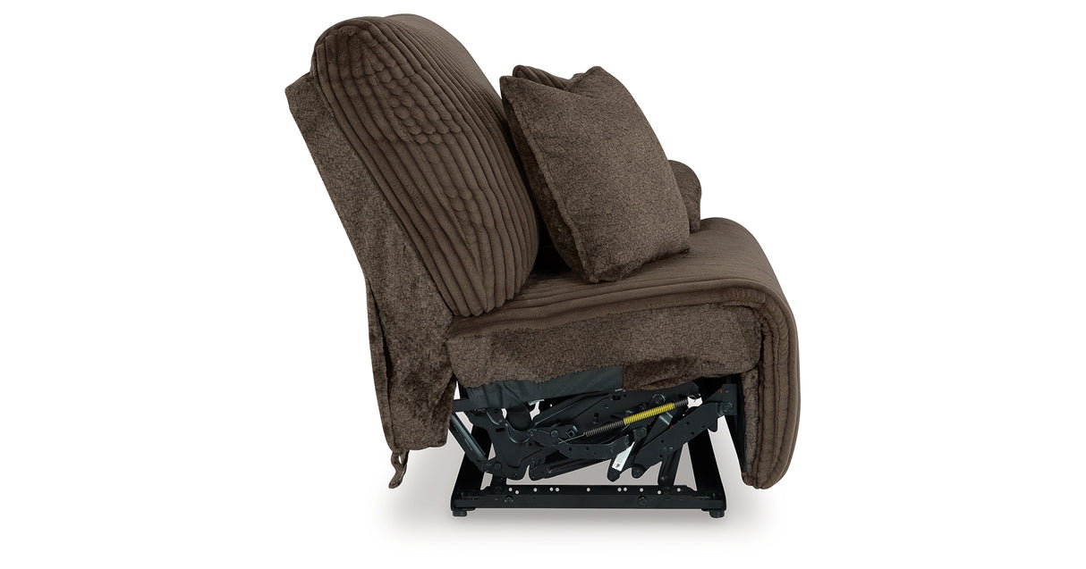 Top Tier Chocolate 3-Piece LAF Chaise Reclining Sectional from Ashley - Luna Furniture