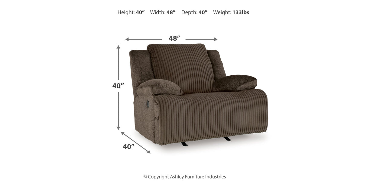 Top Tier Chocolate 5-Piece Sectional with Recliner from Ashley - Luna Furniture