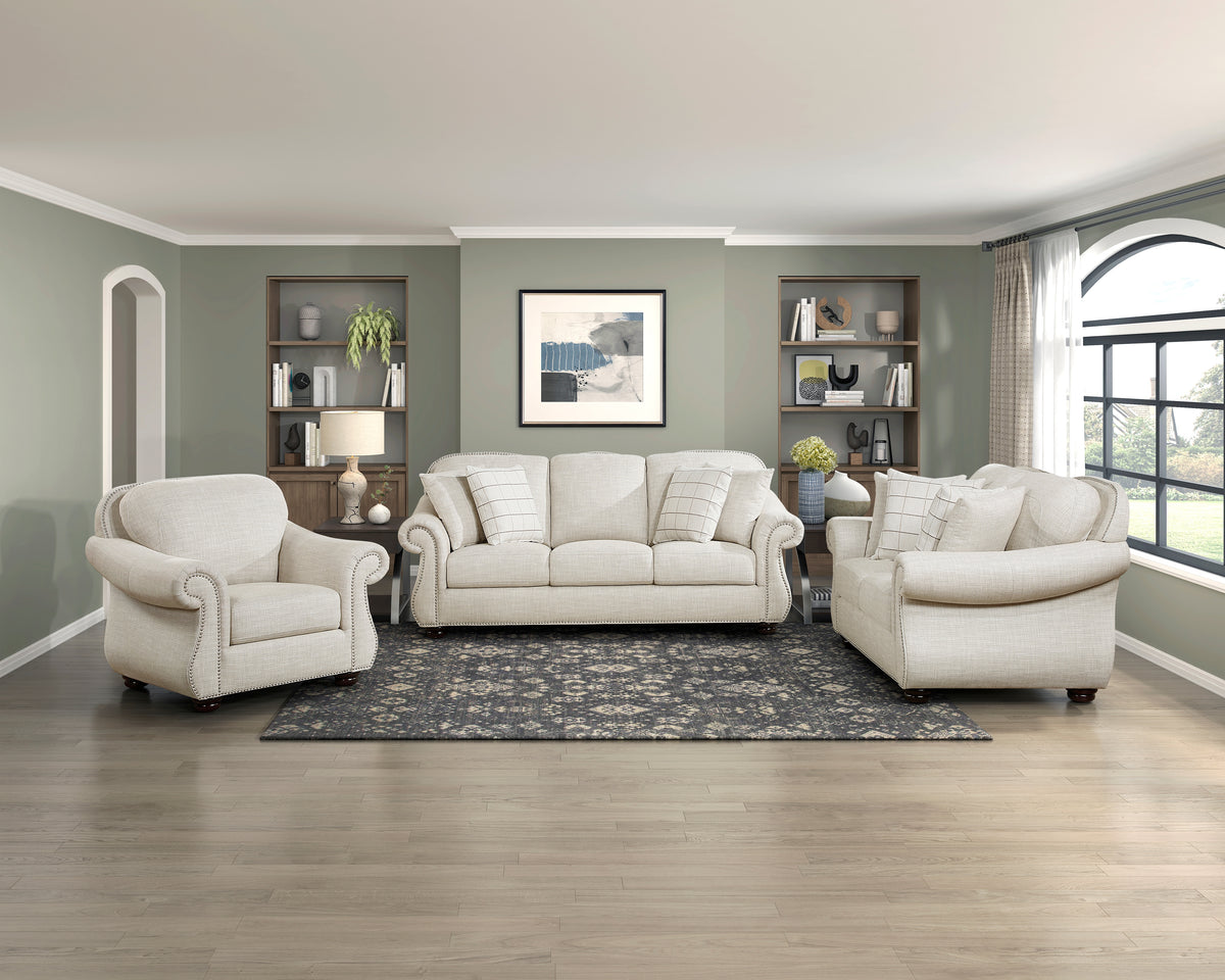 Attleboro Beige Loveseat from Homelegance - Luna Furniture