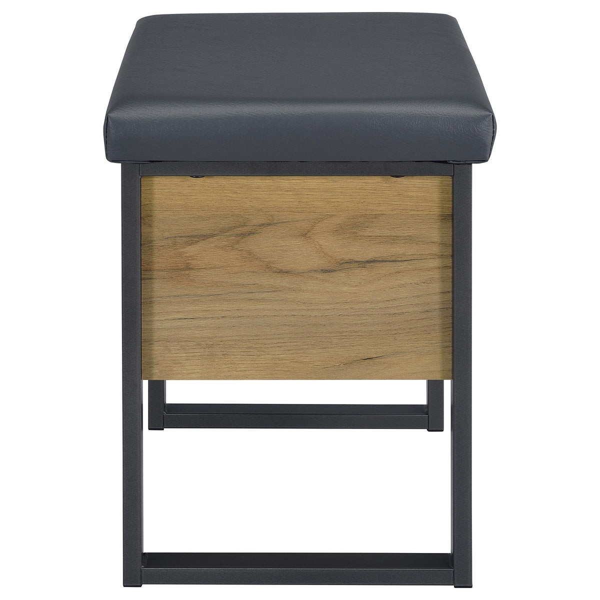 Bettin Golden Oak Vanity Set with Sliding Mirror and Stool from Coaster - Luna Furniture