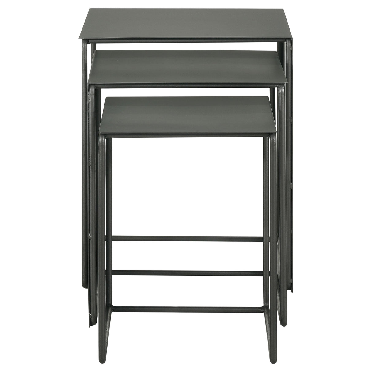 Imez Gray 3-Piece Rectangular Metal Nesting Table from Coaster - Luna Furniture