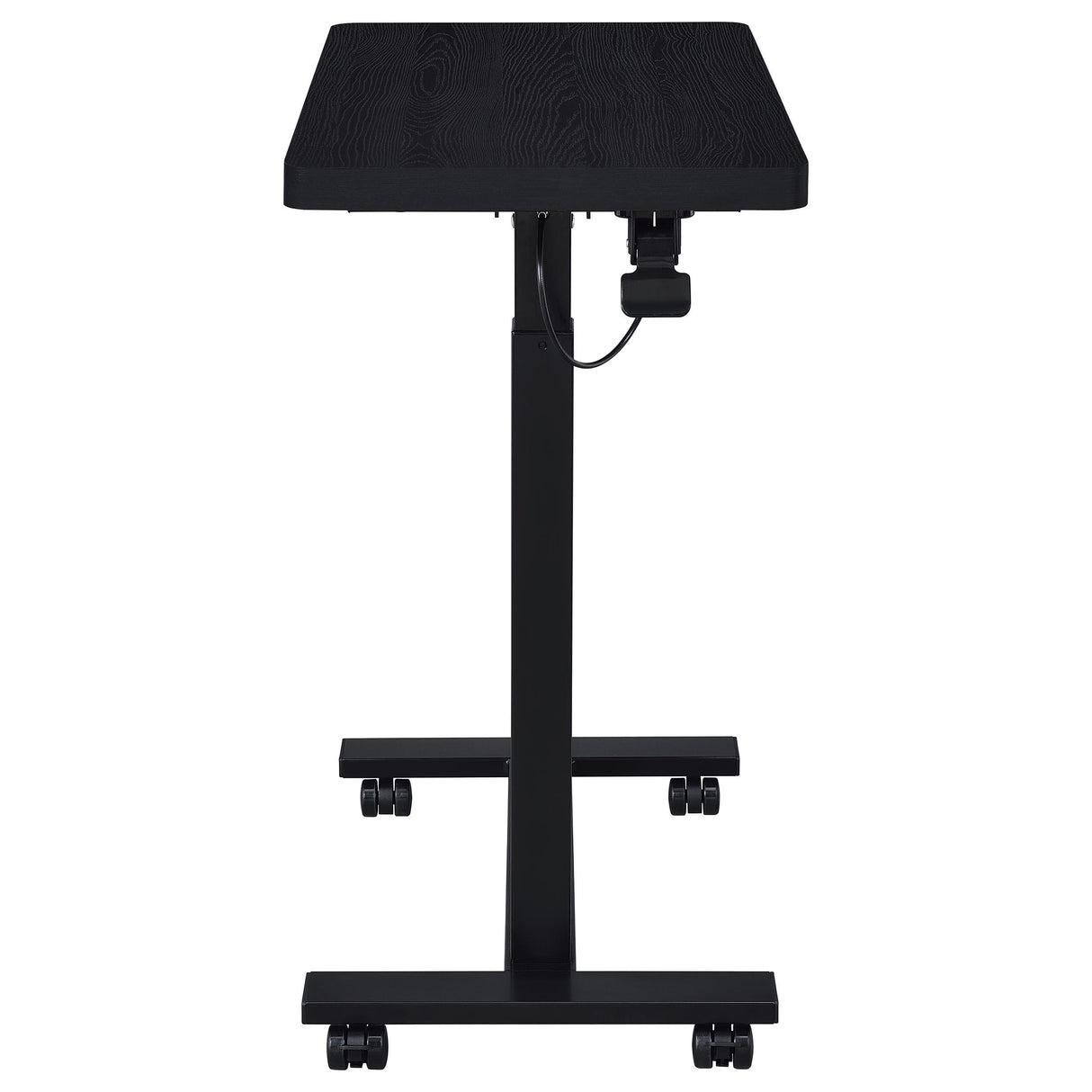 Westpark Black Pneumatic Adjustable C-Shape Side Table with Casters from Coaster - Luna Furniture