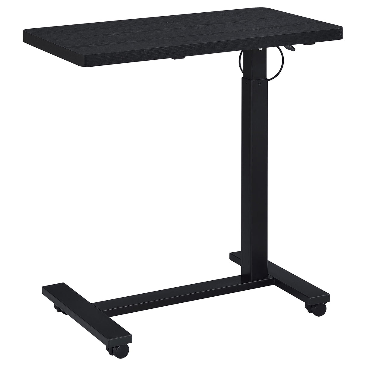Westpark Black Pneumatic Adjustable C-Shape Side Table with Casters from Coaster - Luna Furniture