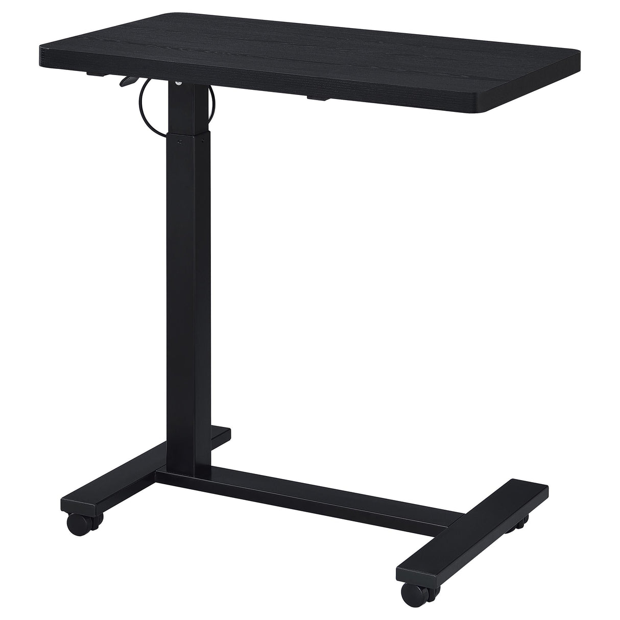Westpark Black Pneumatic Adjustable C-Shape Side Table with Casters from Coaster - Luna Furniture
