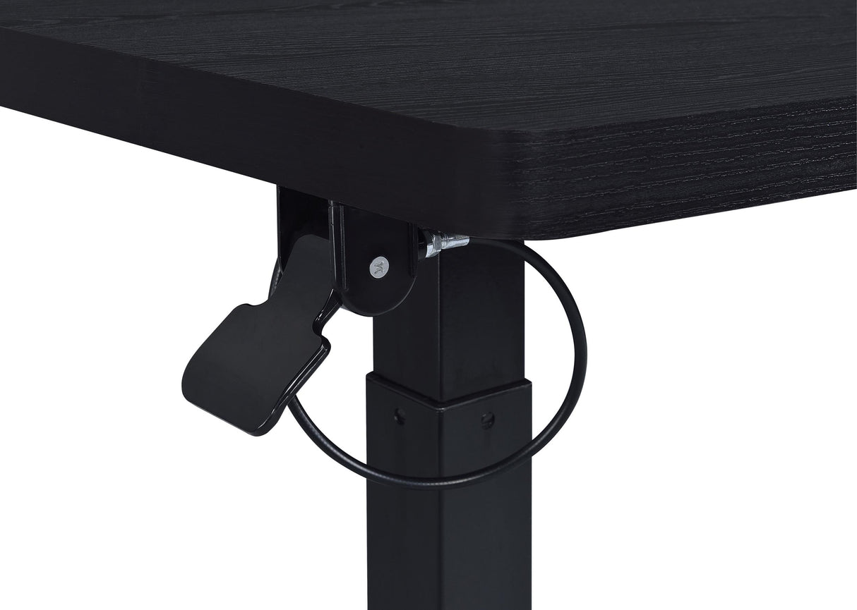 Westpark Black Pneumatic Adjustable C-Shape Side Table with Casters from Coaster - Luna Furniture
