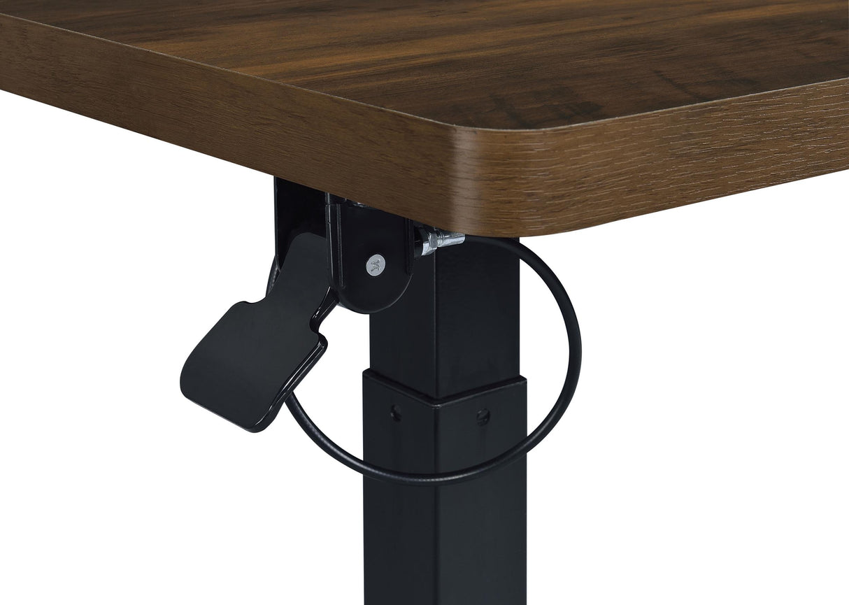 Westpark Dark Pine Adjustable C-Shape Side Table with Casters from Coaster - Luna Furniture