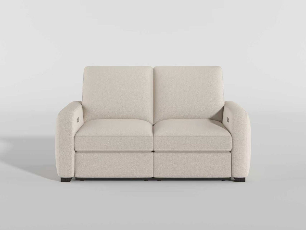 Vera Beige Power Double Reclining Loveseat with USB Charging Ports from Homelegance - Luna Furniture
