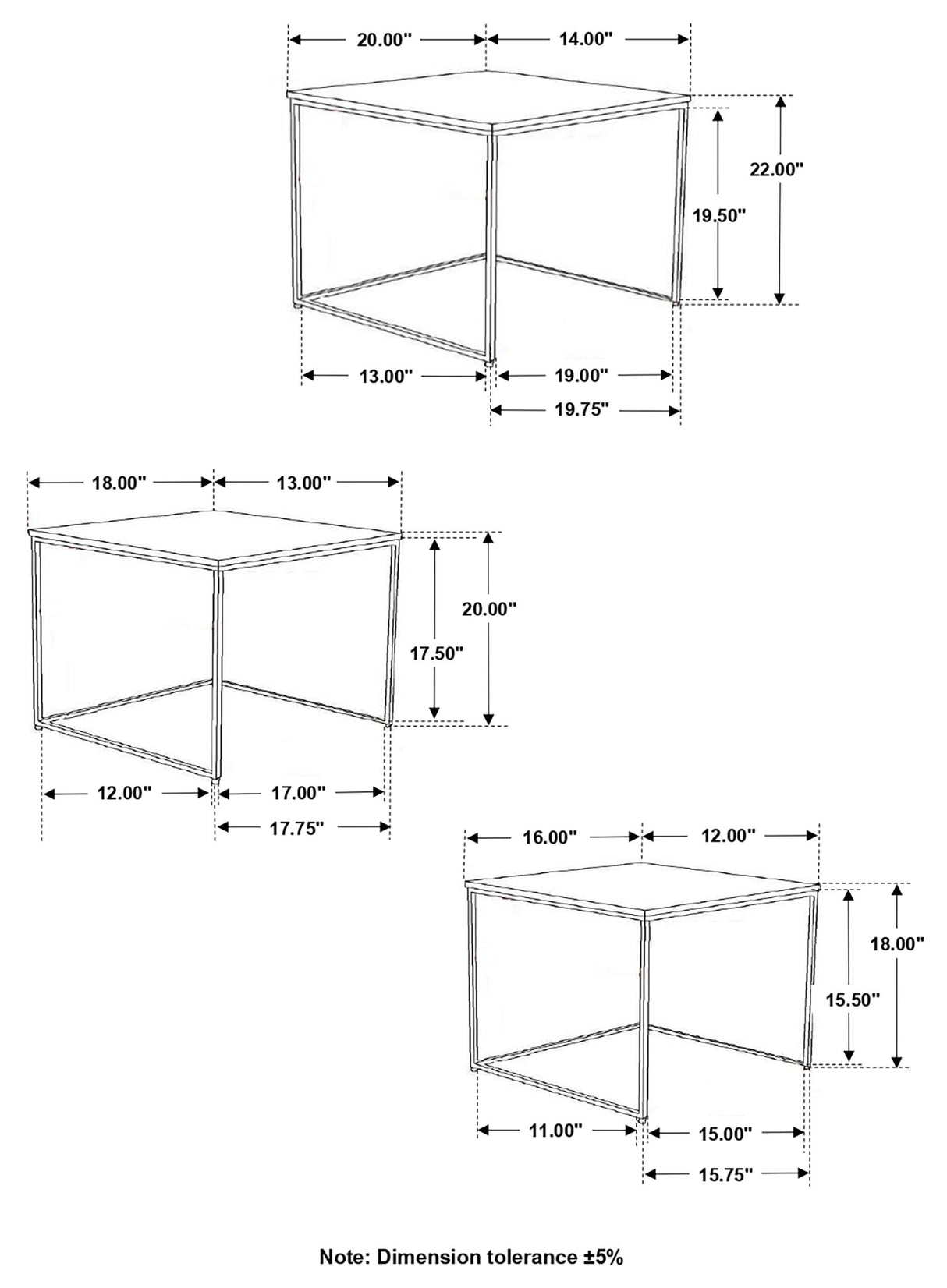 Medora White Marble 3-Piece Marble Top Nesting Table Set from Coaster - Luna Furniture
