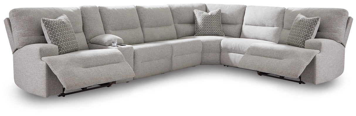 Acklen Place 7-Piece Power Sectional Reclining Sofa with Storage Console from Ashley - Luna Furniture