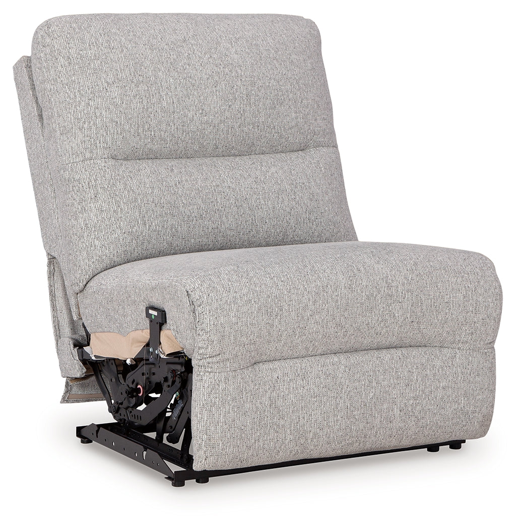 Acklen Place Pewter 6-Piece Power Reclining Sectional and Power Recliner from Ashley - Luna Furniture