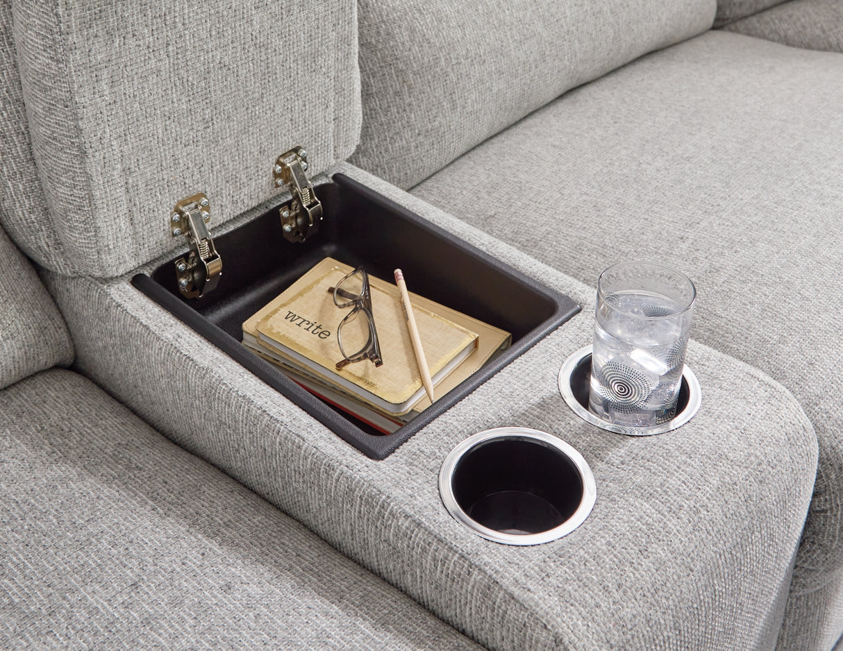 Acklen Place 7-Piece Power Sectional Reclining Sofa with Storage Console from Ashley - Luna Furniture