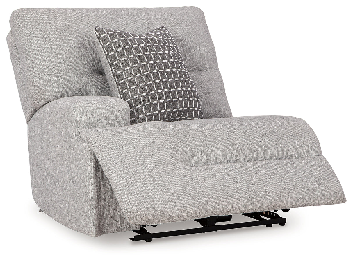 Acklen Place Pewter 6-Piece Power Reclining Sectional and Power Recliner from Ashley - Luna Furniture