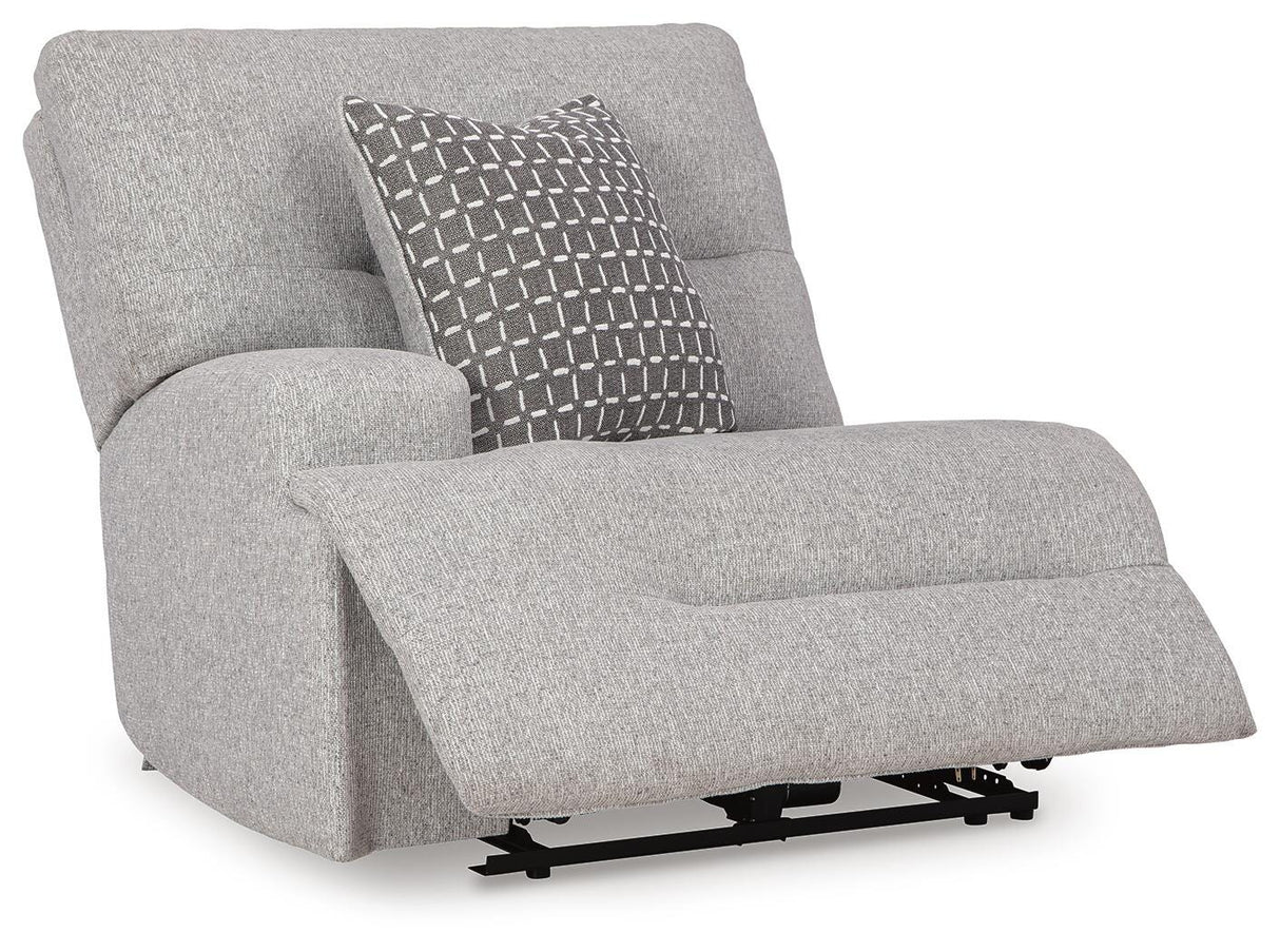 Acklen Place Pewter 6-Piece Power Reclining Sectional and Power Recliner from Ashley - Luna Furniture