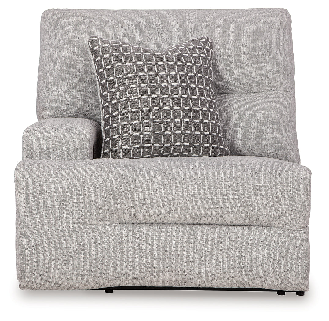 Acklen Place Pewter 6-Piece Power Reclining Sectional and Power Recliner from Ashley - Luna Furniture