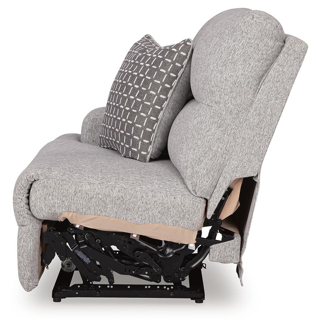 Acklen Place Pewter 6-Piece Power Reclining Sectional and Power Recliner from Ashley - Luna Furniture