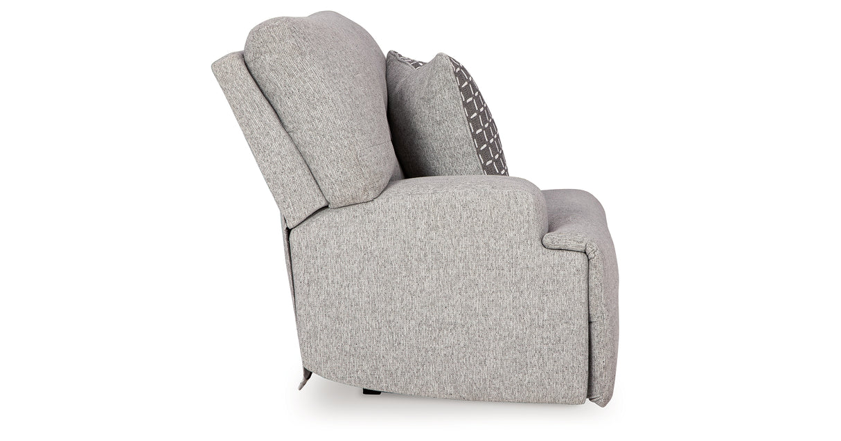 Acklen Place Pewter 5-Piece Power Reclining Sectional from Ashley - Luna Furniture