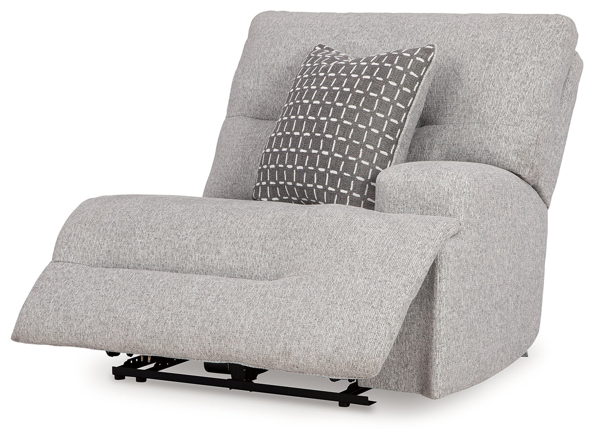 Acklen Place Pewter 6-Piece Power Reclining Sectional and Power Recliner from Ashley - Luna Furniture