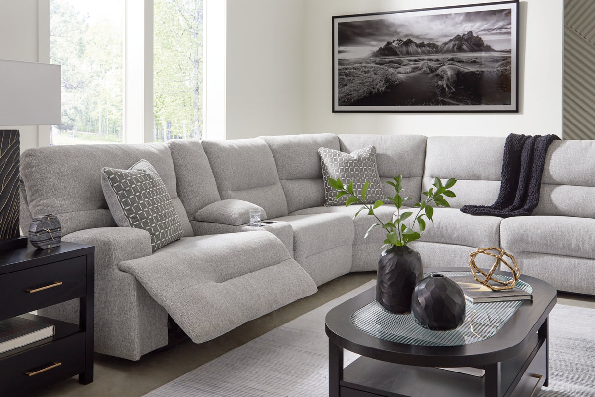 Acklen Place 7-Piece Power Sectional Reclining Sofa with Storage Console from Ashley - Luna Furniture
