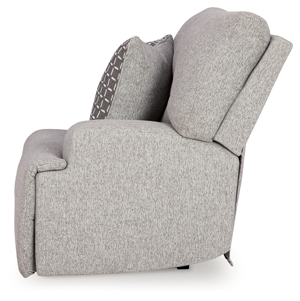 Acklen Place Pewter 6-Piece Power Reclining Sectional and Power Recliner from Ashley - Luna Furniture