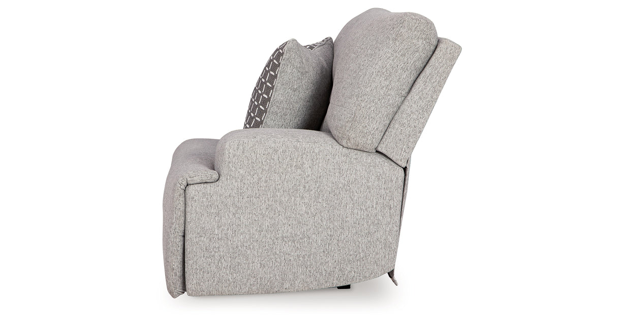 Acklen Place Pewter 5-Piece Power Reclining Sectional from Ashley - Luna Furniture