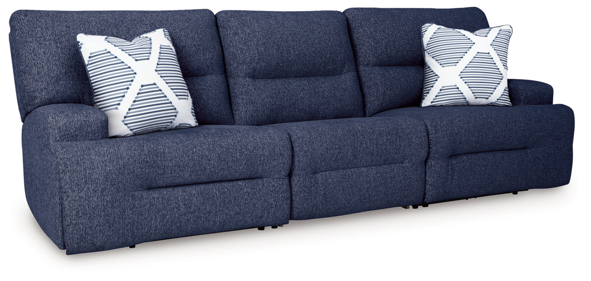 Acklen Place Navy 3-Piece Power Reclining Sectional Sofa from Ashley Furniture - Luna Furniture