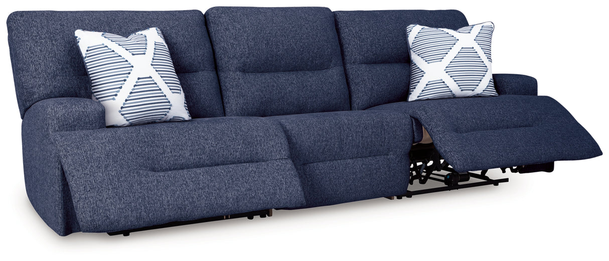 Acklen Place Navy 3-Piece Power Reclining Sectional Sofa from Ashley Furniture - Luna Furniture