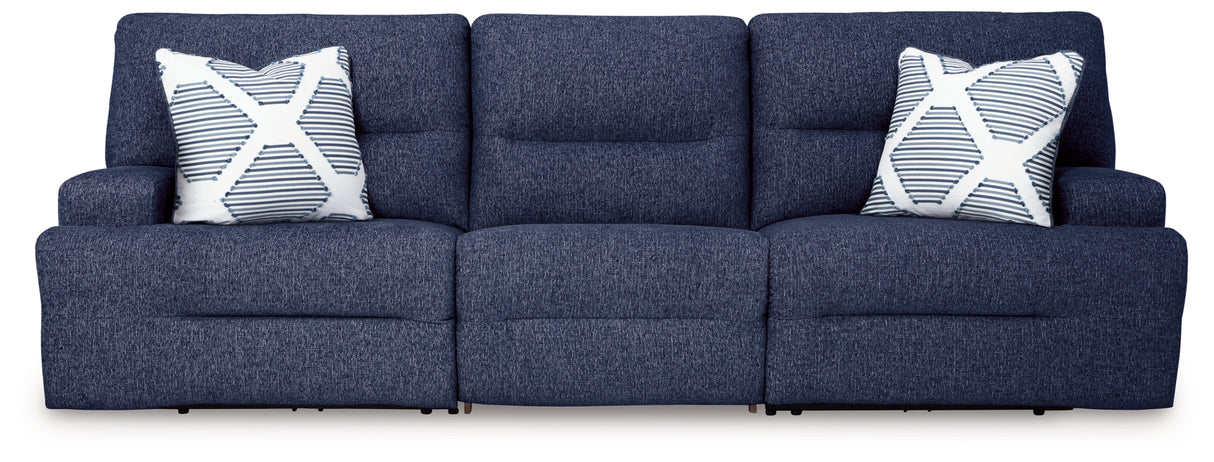 Acklen Place Navy 3-Piece Power Reclining Sectional Sofa from Ashley Furniture - Luna Furniture
