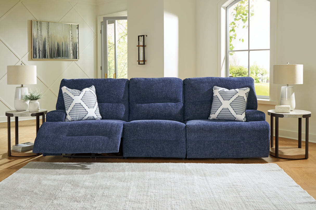 Acklen Place Navy 3-Piece Power Reclining Sectional Sofa from Ashley Furniture - Luna Furniture