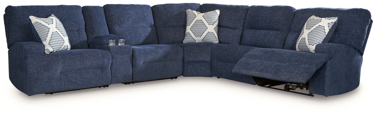 Acklen Place Navy 6-Piece Power Reclining Sectional from Ashley - Luna Furniture