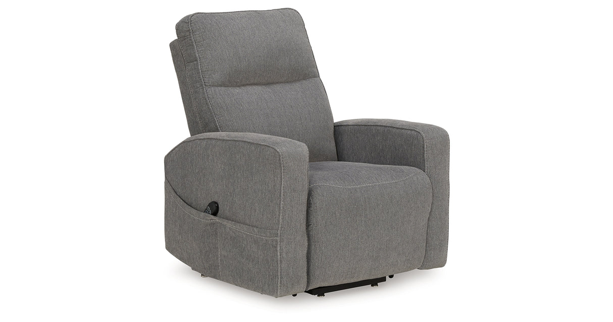 Starganza Gray Power Lift Recliner from Ashley - Luna Furniture