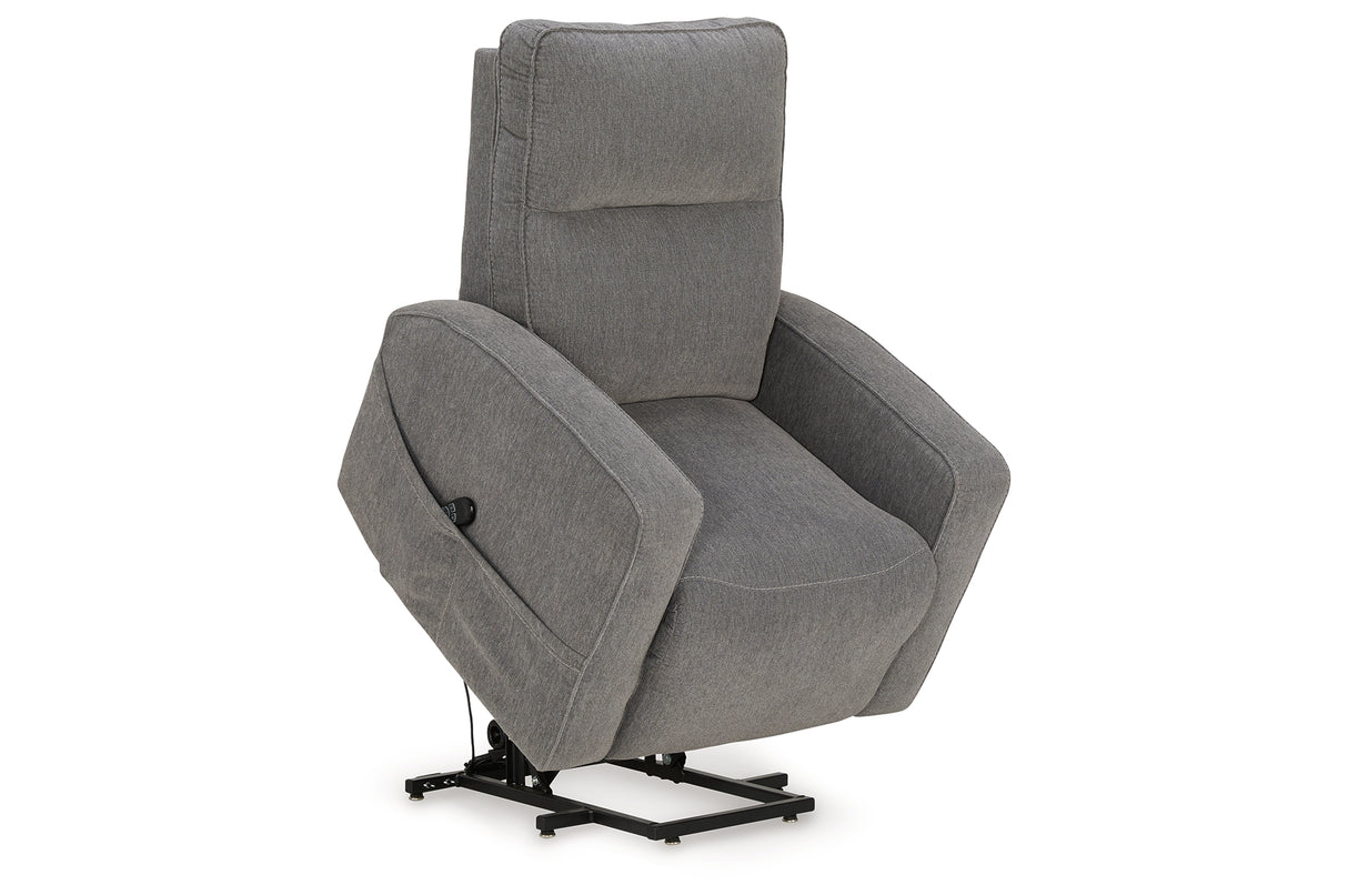 Starganza Gray Power Lift Recliner from Ashley - Luna Furniture