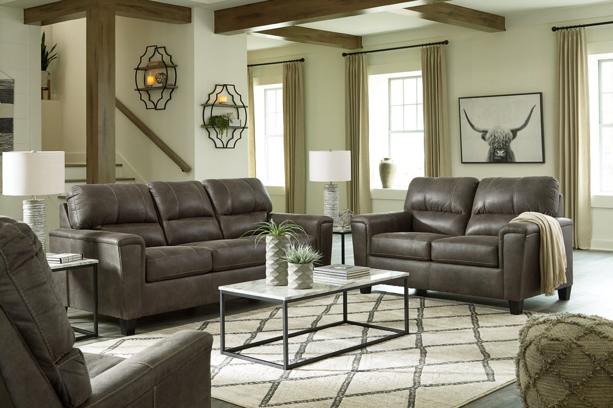 Navi Smoke Sofa, Loveseat and Recliner from Ashley Furniture - Luna Furniture