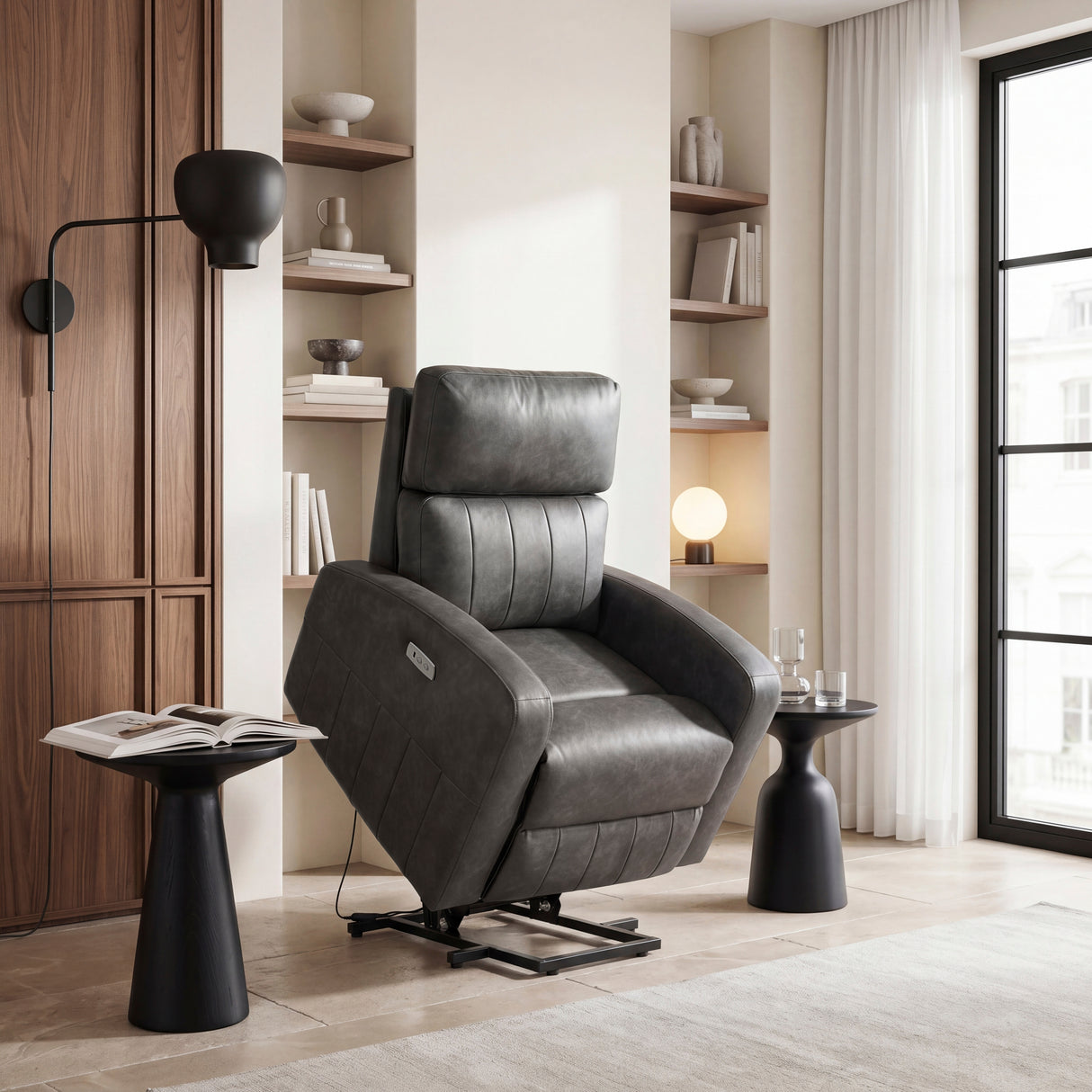 9424GY-1LT Power Lift Chair from Homelegance - Luna Furniture