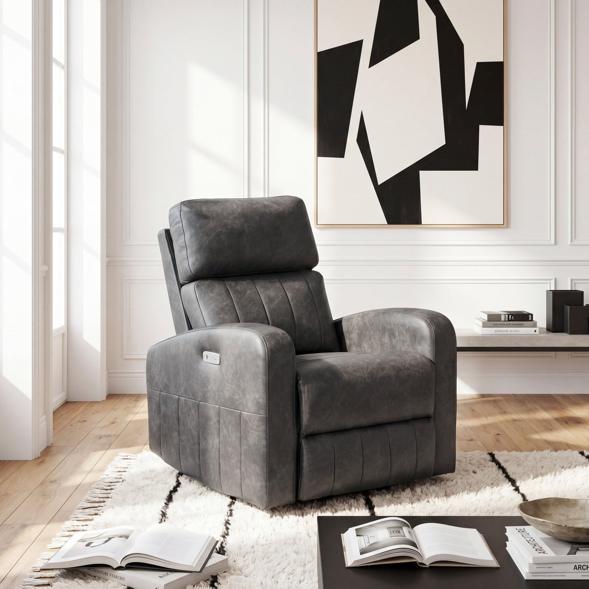 9424GY-1LT Power Lift Chair from Homelegance - Luna Furniture