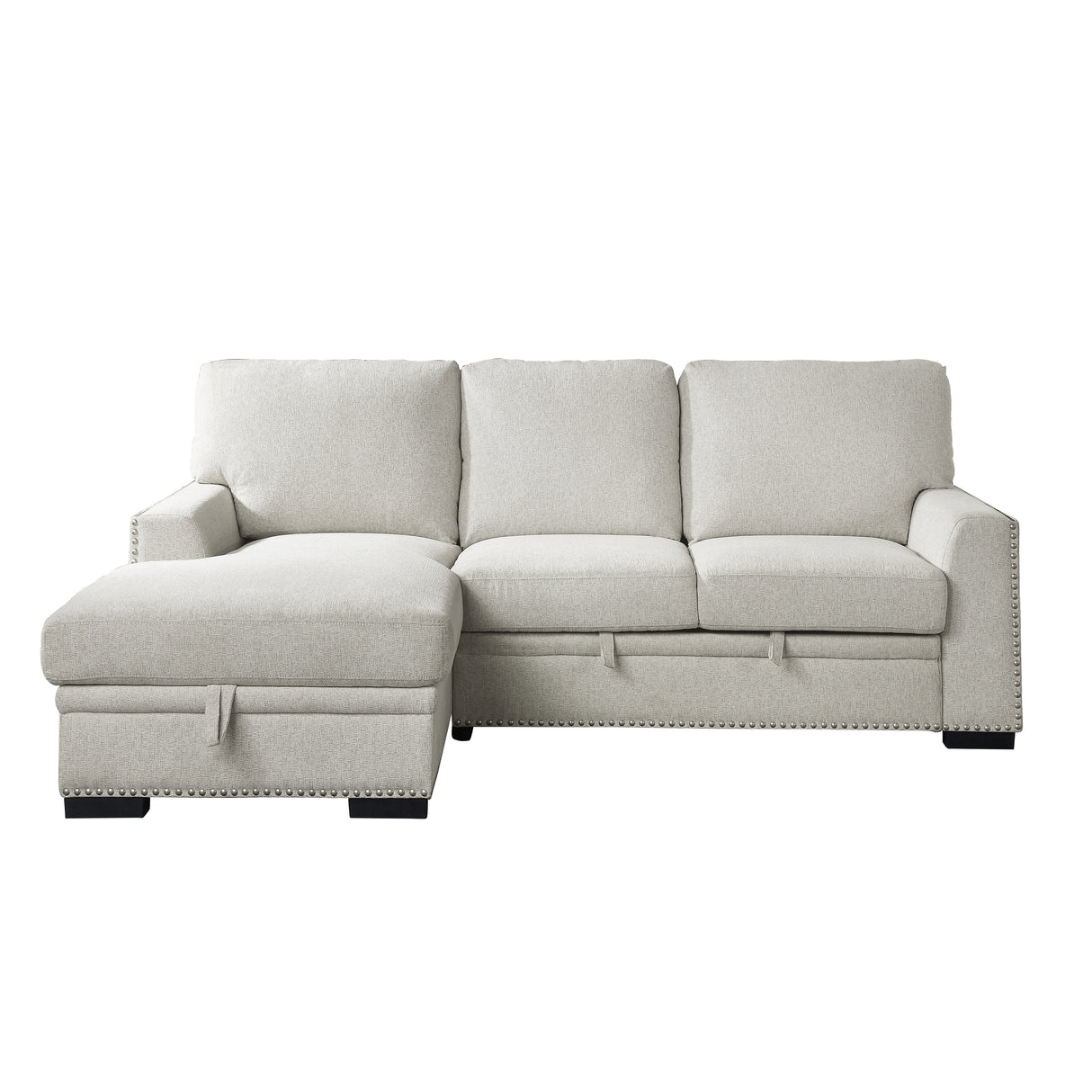 Morelia Beige RAF Storage Sleeper Sofa Chaise