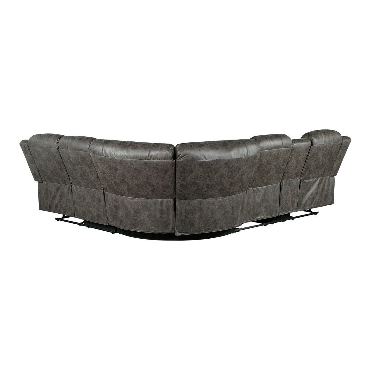 Centeroak Brownish Gray LAF Reclining Sectional from Homelegance - Luna Furniture