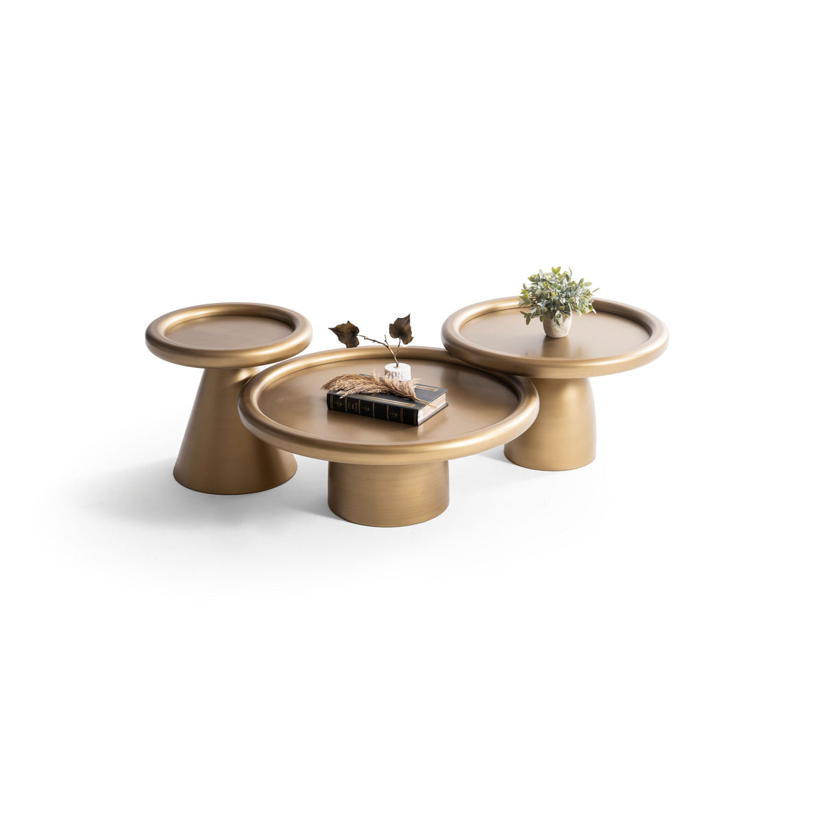 950 Gold 3-Piece Coffee Table Set from Nova Furniture - Luna Furniture