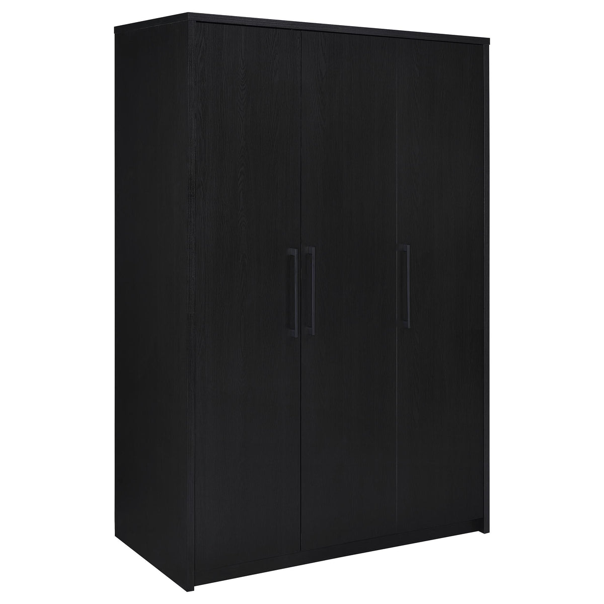 Cerda Black 3-door Bedroom Wardrobe Storage Cabinet Armoire from Coaster - Luna Furniture