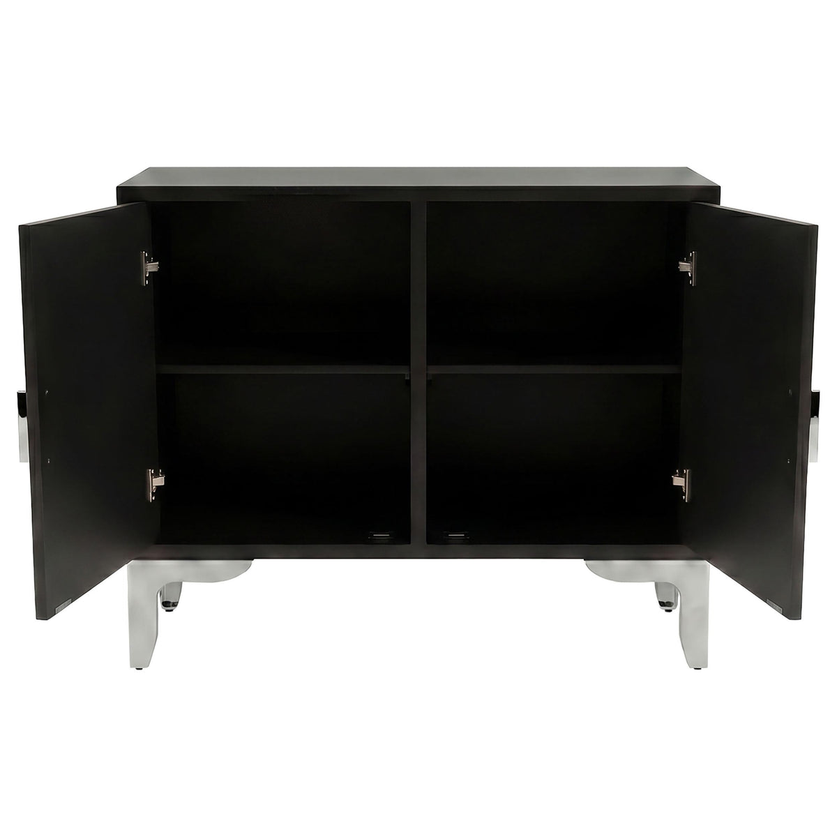 Forbes Black 2-Door Bone Inlay Accent Cabinet from Coaster - Luna Furniture