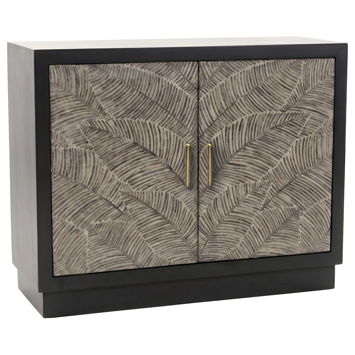Kerrick Beige 2-door Bone Inlay Accent Cabinet and Black from Coaster - Luna Furniture