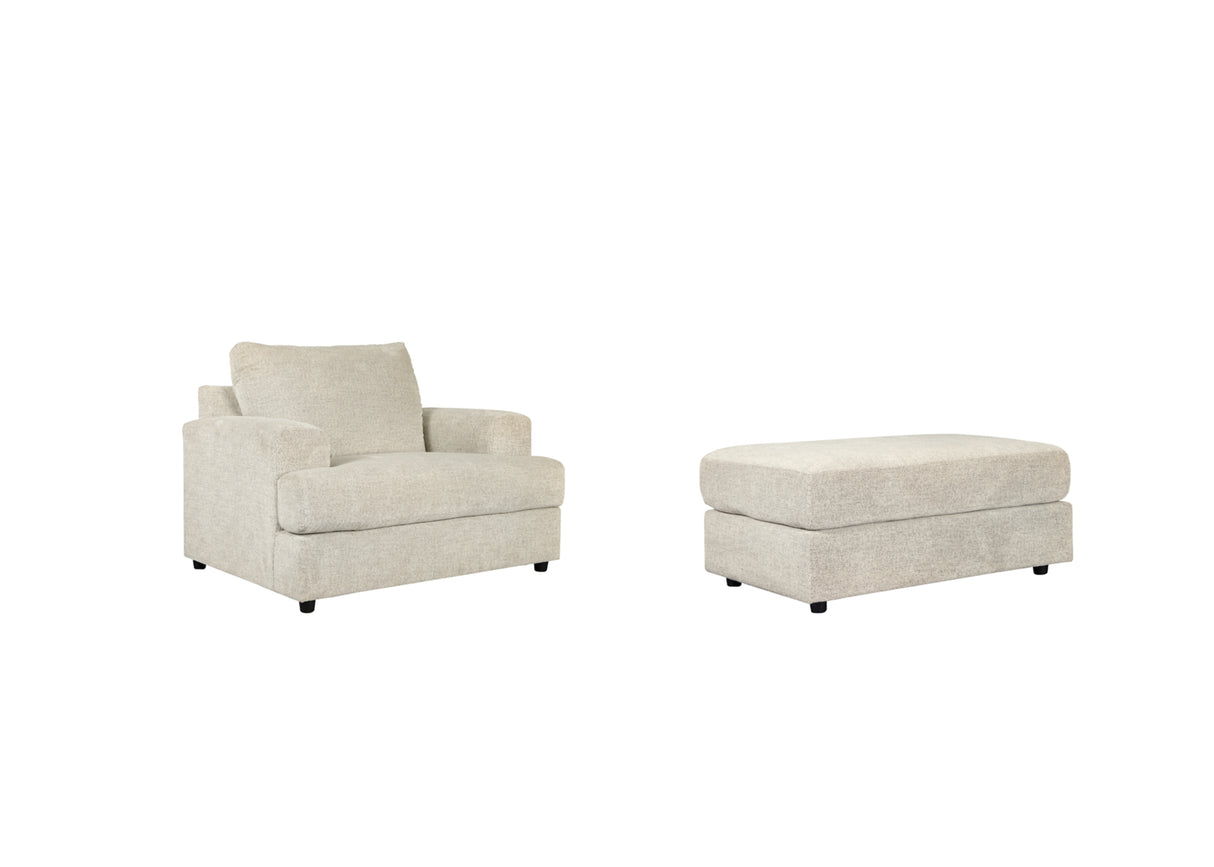 Soletren Stone Chair and Ottoman from Ashley Furniture - Luna Furniture