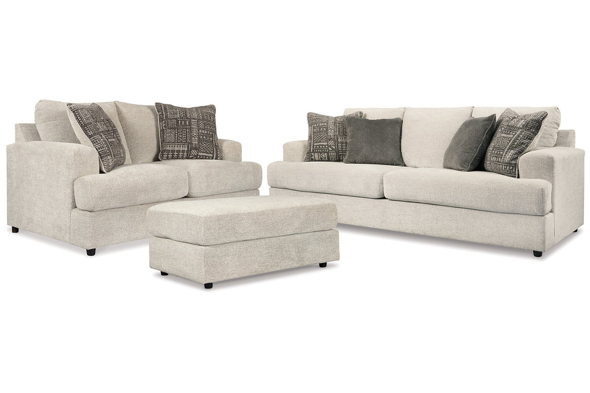 Soletren Stone Sofa, Loveseat, and Ottoman from Ashley Furniture - Luna Furniture