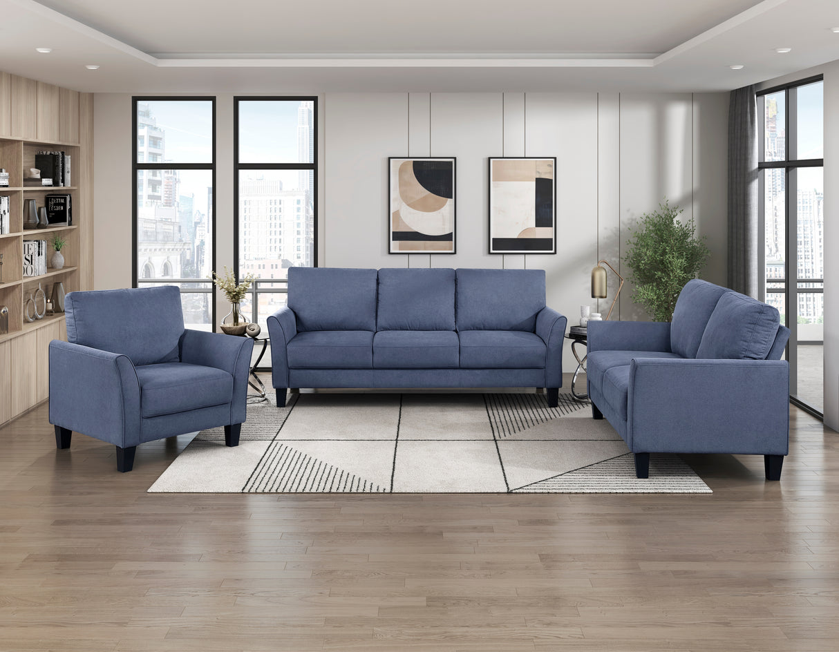 Aliana Blue Sofa and Loveseat from Homelegance - Luna Furniture