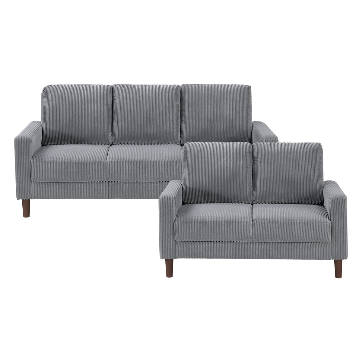 9520GRY*2 2pc Set: Sofa, Love from Homelegance - Luna Furniture
