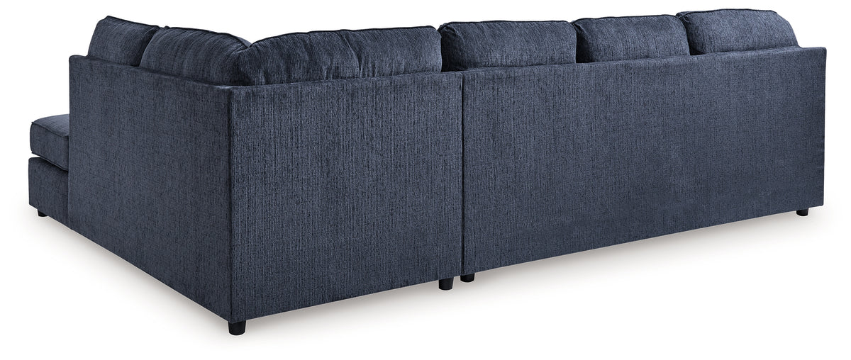 Albar Place Cobalt 2-Piece RAF Chaise Sectional from Ashley Furniture - Luna Furniture