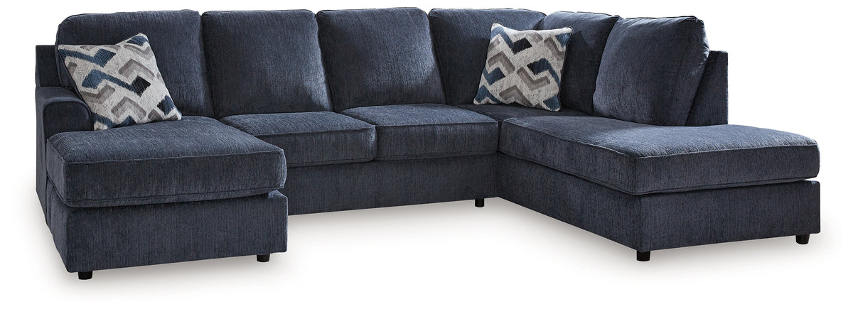 Albar Place Cobalt 2-Piece RAF Chaise Sectional from Ashley Furniture - Luna Furniture