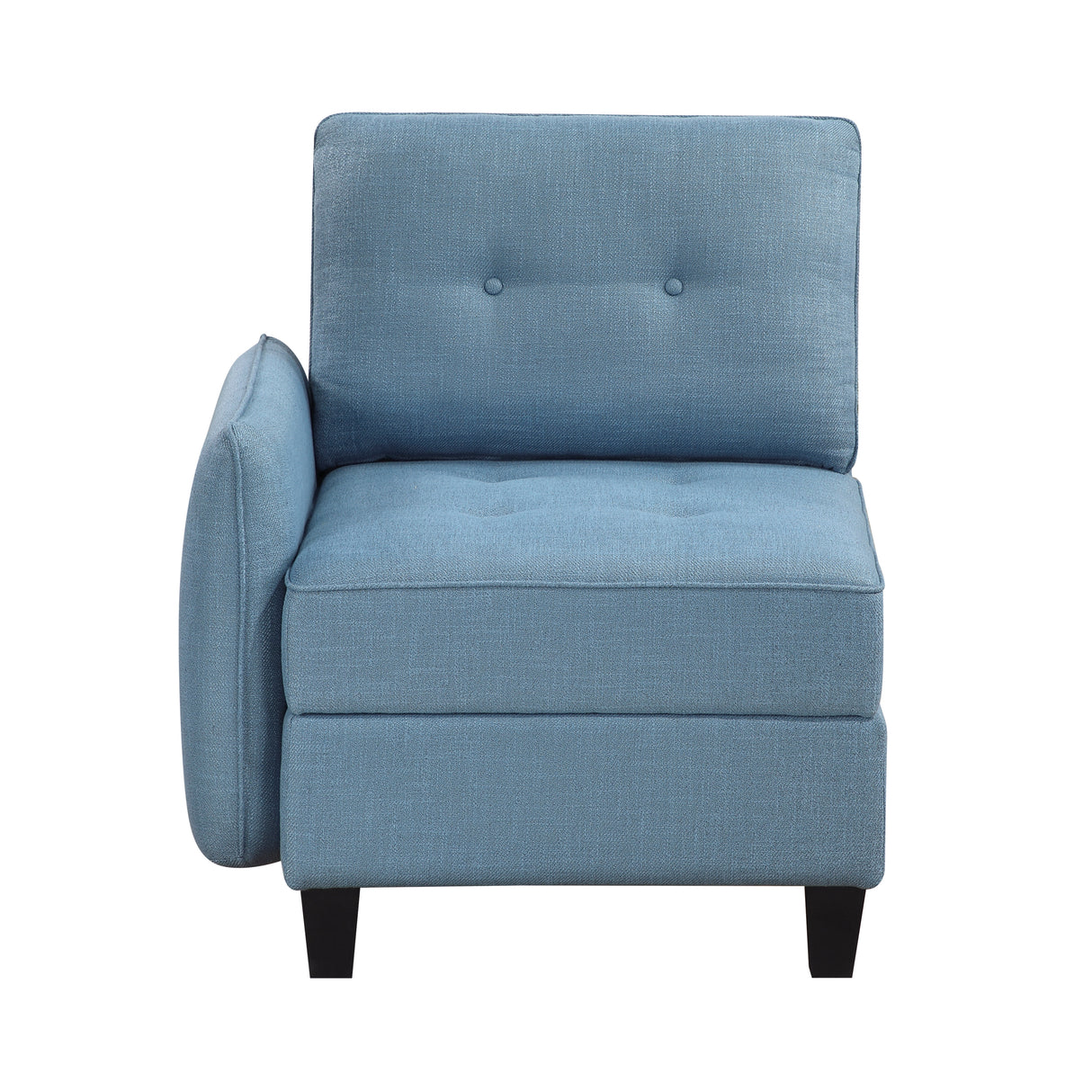 9557BUE-AC Armless Chair with Storage from Homelegance - Luna Furniture