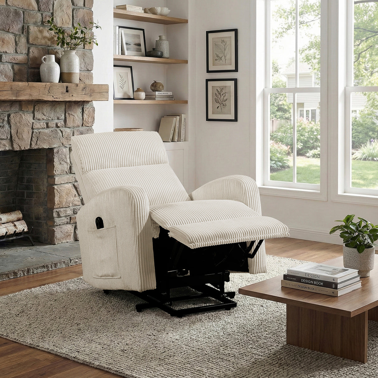 Parsons Beige Power Lift Chair from Homelegance - Luna Furniture
