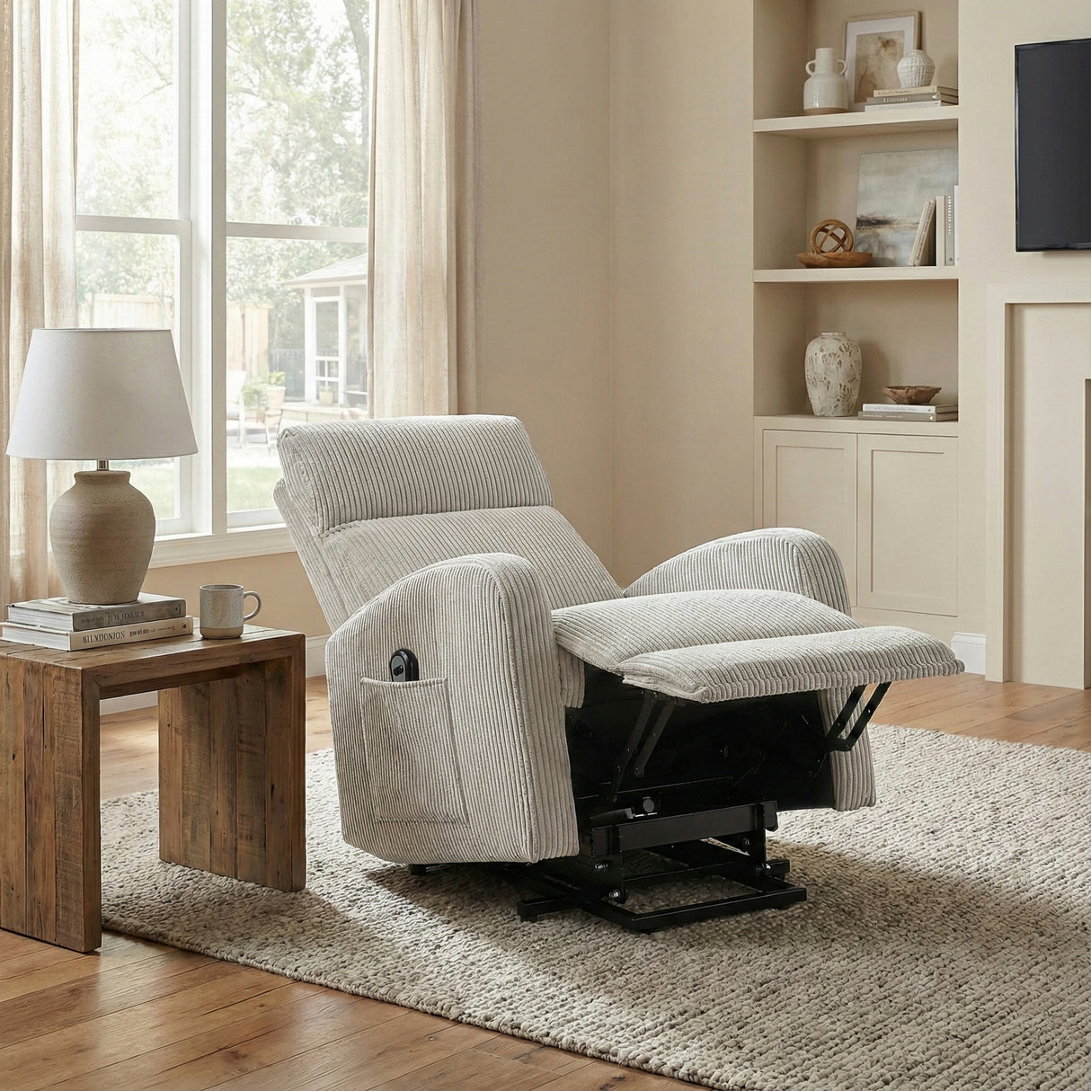 Parsons Gray Power Lift Chair from Homelegance - Luna Furniture